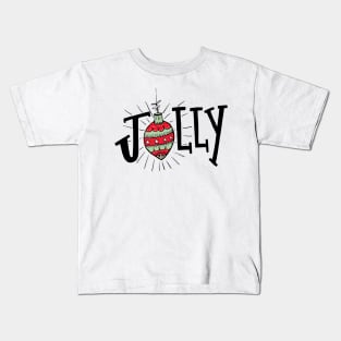 Holly Jolly, Christmas, Ornaments Kids T-Shirt